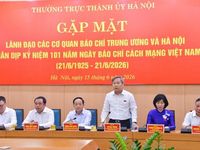 Hà Nội gặp mặt lãnh đạo các cơ quan báo chí nhân 101 năm Ngày Báo chí Cách mạng Việt Nam