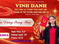 'Mưa' thành tích cao trong kỳ thi vào lớp 10 của THCS Láng Thượng