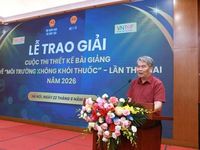 Trao giải Cuộc thi thiết kế bài giảng về 'Môi trường không khói thuốc' lần thứ hai