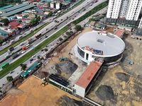 Nhìn từ trên cao diện mạo bến xe hiện đại bậc nhất Thủ đô sắp đi vào hoạt động