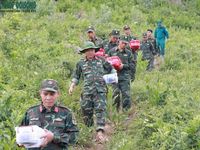 Hình ảnh hang Đá Sập nơi những người lính nằm lại hơn nửa thế kỷ trước khi được tìm thấy