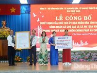 Xã Chợ Gạo đón nhận danh hiệu Xã An toàn khu