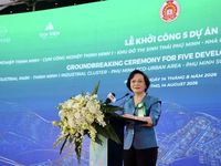 Phó Thủ tướng Phạm Thị Thanh Trà dự Lễ khởi công Tổ hợp 5 dự án tại Phú Thọ