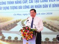 Cà Mau nâng cấp Công viên Hồng Bàng và xây dựng tượng đài Công an nhân dân
