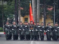Các khối quân đội luyện tập cho chương trình nghệ thuật chính luận 'Tổ quốc trong tim'