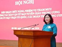 Tiếp nhận chức năng, nhiệm vụ tham mưu công tác dân vận về Đảng ủy MTTQ, các đoàn thể Trung ương