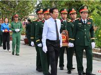 Cần Thơ tổ chức lễ truy điệu, an táng 38 hài cốt liệt sĩ