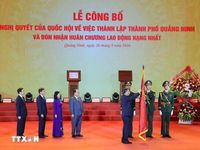 Tổng Bí thư, Chủ tịch nước dự Lễ công bố Nghị quyết về việc thành lập thành phố Quảng Ninh