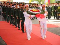 An táng 13 hài cốt liệt sĩ được tìm thấy tại khu vực Câu Nhi, Quảng Trị