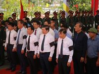 An táng 13 hài cốt liệt sĩ được tìm thấy tại khu vực Câu Nhi, Quảng Trị