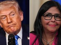 Ông Trump lần đầu gặp Tổng thống lâm thời Venezuela