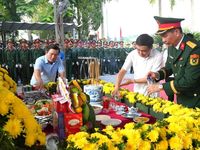 Đưa 93 hài cốt liệt sĩ về Nghĩa trang Liệt sĩ Quốc gia Vị Xuyên