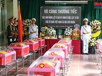 Trang nghiêm lễ tiễn đưa 93 hài cốt liệt sĩ về Nghĩa trang Vị Xuyên