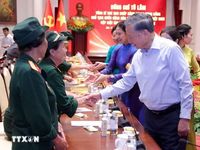 Tổng Bí thư, Chủ tịch nước Tô Lâm gặp mặt Đại đội Nữ lái xe Trường Sơn