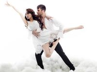 Minh Hằng tình tứ với bạn nhảy trong 'Mây'