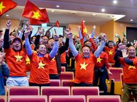 Điểm nóng fanzone Bộ Ngoại giao ở Mỹ Đình cổ vũ U22 Việt Nam đấu U22 Indonesia