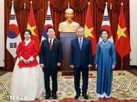 Tổng Bí thư, Chủ tịch nước và Phu nhân chủ trì chiêu đãi Tổng thống Hàn Quốc và Phu nhân