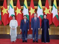 Tổng Bí thư, Chủ tịch nước Tô Lâm chủ trì Lễ đón Tổng thống Myanmar