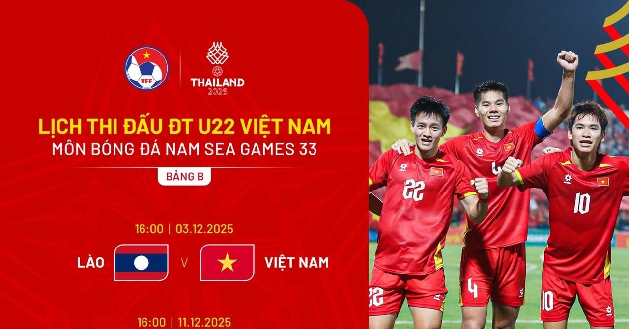 Lịch thi đấu bóng đá Nam SEA Games 33 mới nhất