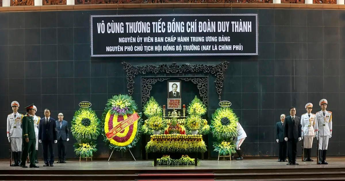 Tiễn biệt nguyên Phó Chủ tịch Hội đồng Bộ trưởng Đoàn Duy Thành
