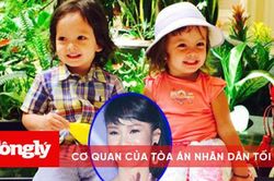 Hồng Nhung khoe cặp sinh đôi đẹp như thiên thần khi đi diễn cùng mẹ