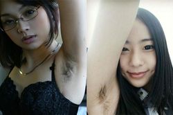 Hết khoe lông chân, gái trẻ thi khoe lông nách