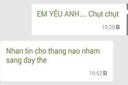 Bi hài trào lưu nhắn tin 'Em yêu anh' thử lòng chàng