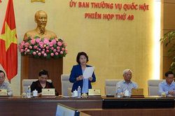 Sáng nay, Ủy ban Thường vụ Quốc hội tiến hành Phiên họp thứ 50