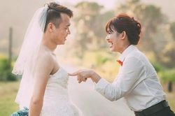 Ảnh cưới hoán đổi vị trí của đôi trẻ yêu nhau 7 năm
