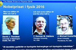 Giải Nobel Vật lý 2016 đã thuộc về 3 nhà khoa học gốc Anh