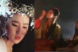 Cảnh phim bị ném đá của Lưu Diệc Phi ở 'Thần điêu đại hiệp'