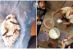 Nắm cơm nhỏ bọc trong mảnh nilon của học trò nghèo vùng cao khiến nhiều người rơi nước mắt