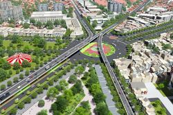Xây cầu hình N ở vòng xoay Nguyễn Kiệm - Nguyễn Thái Sơn