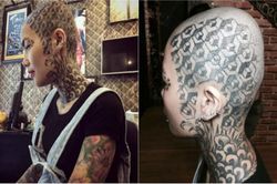 Cô gái từng bị dè bỉu cạo trọc đầu 'tậu' thêm hình xăm