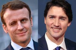Tân tổng thống Pháp và thủ tướng Canada: Ai điển trai hơn?