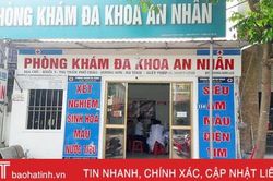 Đình chỉ phòng khám An Nhân tại Hương Sơn