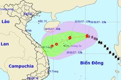 Bão 13 có thể suy yếu thành áp thấp trước khi vào đất liền