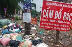 Khu vực cấm đổ rác lại trở thành bãi rác
