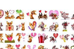 Hướng dẫn tải sticker cún, chó đáng yêu trên Facebook năm Tuất
