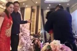 Say xỉn, bố chú rể cưỡng hôn cô dâu ngay tại lễ cưới khiến quan khách choáng váng