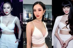 Sau nâng ngực, sao Việt si mê diện croptop sắc trắng phô diễn vòng một tròn đầy
