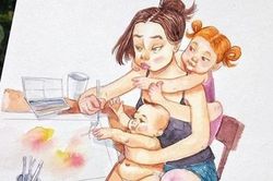 Bộ ảnh lột tả chân thực cuộc sống rối bời của bà mẹ hai con