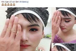 Sốt rần rần với màn trang điểm của cô nàng biến chồng thành anh chàng mặt xinh như hoa