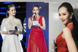 MC xinh nhất nhì VTV thay 2 váy dạ hội lộng lẫy một buổi tối