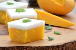 Món thạch xoài cốt dừa giải nhiệt ngày nóng