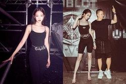 Ngọc Trinh copy y chang 'thánh sống Chanel' Jennie Black Pink set đồ đen tôn dáng
