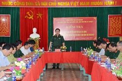 Kiểm tra công tác phối hợp giữa dân quân tự vệ với các lực lượng tại huyện Trùng Khánh