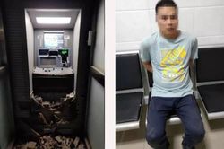 Kết đắng cho tên trộm dùng búa tạ phá cây ATM