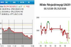 Nhiều mã lớn giảm sâu, VN-Index mất gần 8 điểm