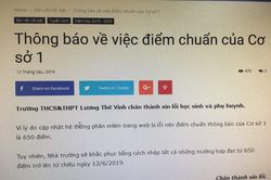 Trường Lương Thế Vinh (Hà Nội) khẳng định điểm chuẩn là 650 điểm
